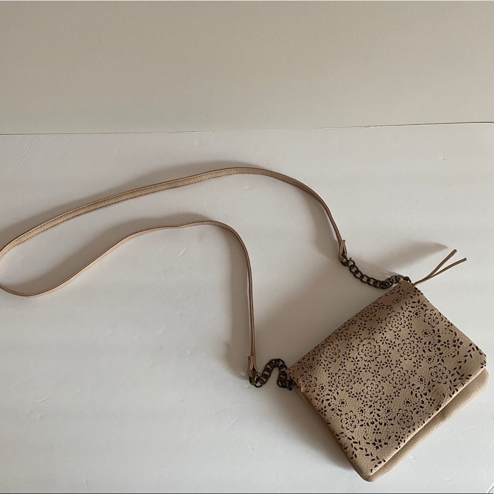 Maurices Crossbody Tote with Laser Cut Design